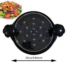 Manual Chicken Breast Shredder Tool With 360° Rotating Ergonomic Handle, Anti-Slip Base & Plastic – Includes Heat-Resistant Tong & Cleaning Brush For Salads, Sandwiches, Wraps, Kitchen Gadget, Transparent Lid, Safe Kitchenware, Wrap Filler, Compact Design, Durable Plastic, Food Shredder, Kitchen Enthusiasts - Black - View 4