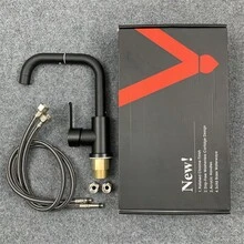 1 zestaw obrotowych o 360 stopni kranów do wody, bateria umywalkowa do łazienki, stal nierdzewna, wysokość 23 cm/9,06 cala, montaż na blacie z jednym otworem, matowa czerń, do umywalek nablatowych, w zestawie akcesoria montażowe