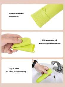 1 pieza Pelador de ajo de silicona - Herramienta de cocina rápida y fácil - Mango ergonómico, duradero, apto para lavavajillas, accesorio multiusos para preparación de alimentos, práctico pelador de cilindro de ajo - Multicolor - Ver 6