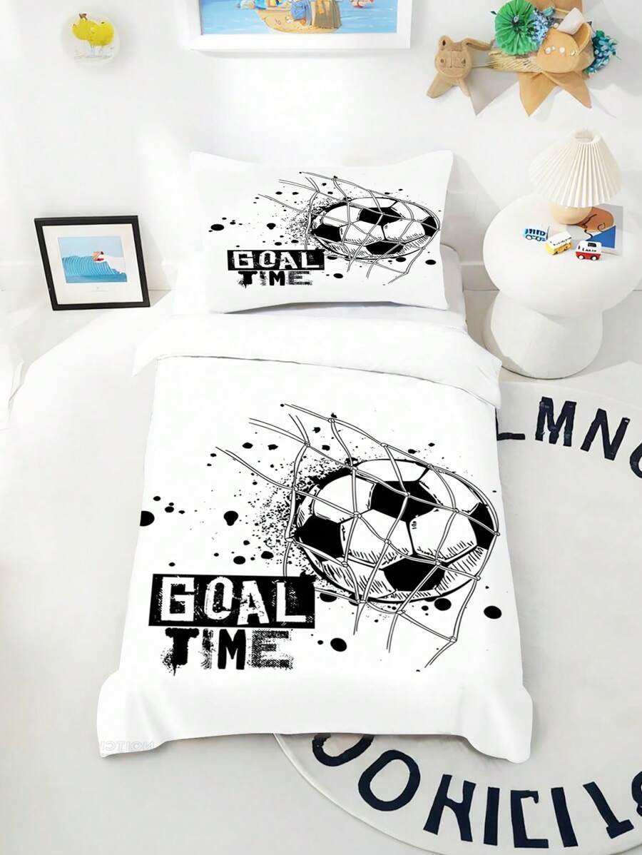 1/2PCS 婴儿床两件套，1 个羽绒被套+1 个枕套，采用数码印花图案的涤纶面料制成，亲肤、透气、不闷热、可机洗、不褪色，适用于儿童卧室，可单独购买 1 个枕套（不含枕芯或羽绒被套）