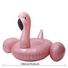 1 pezzo Fenicottero gonfiabile a forma di galleggiante per piscina, grande galleggiante gonfiabile per piscina, sedia a sdraio per acqua, accessori per intrattenimento in piscina, adatto per feste in piscina e sulla spiaggia, decorazione per feste estive in spiaggia, raduni in piscina, forniture per piscine, anelli da nuoto, divertimento e relax per adulti in vacanza, adatto per piscine estive, feste in spiaggia e forniture per feste hawaiane