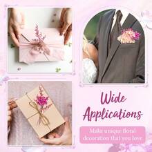 QY Real Dried Flowers Combo Pink Natural Dried Pressed Flowers For Crafts Hydrangeas Daisies Limonium Mini Dried Flowers With Stems For DIY Art Candles Resin Jewelry Pendant Crafts Making 8434 - 粉色 - 查看 6