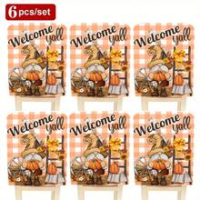 1pc/4pcs/6pcs/10pcs Autumn Dwarf Letter Print Plush Chair Cover, Removable Short Plush Material Chair Protector, Backrest Cover, Suitable For All Seasons, Holiday Decor Chair Cover For Dining Room, Living Room, Home Chair, With Back Protection, Fit For Dining Room, Office, Living Room, Hotel And Home Decor - ZYBT-126 - View 11