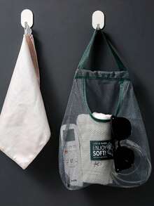 Túi đựng đồ dùng nhà tắm lưới di động - Túi đựng đồ dùng nhà tắm lưới trong suốt, túi đựng đồ vệ sinh cá nhân, túi đựng mỹ phẩm, giỏ xách, túi trong suốt bền chắc, túi đựng đồ vệ sinh cá nhân, túi đựng mỹ phẩm, thích hợp cho phòng tắm ký túc xá sinh viên, phòng tập thể dục, cắm trại, túi tắm nhanh khô, unisex, có móc treo. - Nhiều màu - Xem 2