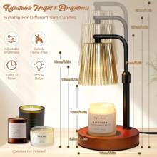 Candle Warmer Lamp With Timer,Dimmable Candle Warmer Lamp, Adjustable Height Candle Lamp, Electric Candle Lamp Warmer,Gifts For Mom,Mother's Day Gifts,Christmas Gifts,Home Decor Products