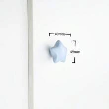 Tiradores de muebles con diseños de estrellas, nubes y lunas en cerámica para habitaciones infantiles, manijas de armarios y cajones con dibujos animados