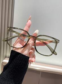 1 pieza Gafas de ordenador de montura cuadrada y de gran tamaño para accesorios de moda, uso diario, fiestas y estilo callejero