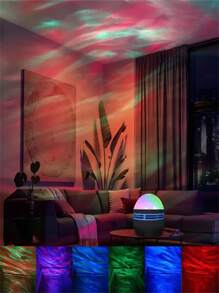 Aurora Wave LED Projector, Northern Lights & Ocean Wave Night Light With Remote Control, USB Powered, Suitable For Bedroom, Gaming Room, Home Theater Decor, Ambiance Lighting And Relaxation