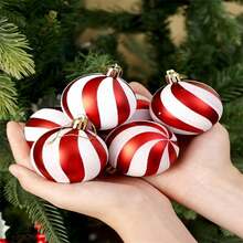 6 buah Hiasan Bola Natal, Ukuran 6 cm, Cocok untuk Dekorasi Pohon Natal, Hiasan Bola Natal Anti Pecah Dapat Digantung di Pohon, Sangat Cocok untuk Dekorasi Liburan - MultiWarna - View 3