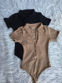 KIT 2 Body With Buttons - beige y negro - Ver 1