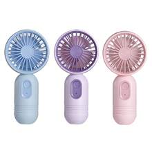 VanSmaGo Caming Fan Portable Mini Outdoor Fan Set [2/3/4/5/6/9/10 Pieces] Handheld Personal Small Fan With 3 Speed For Outdoor Travel, USB Rechargeable Battery Powered Durable Eyelash Fan, Multiple Colors - 3 cái-Xanh dương+Hồng+Tím - Xem 1