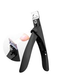 YUANDU 1 Set U-Shaped Nail Clippers, Cuticle Nipper, Curved Nail Scissors, Parallel Nail Clipper, Crystal Nail Extension Gel Manicure Tools,Nail Supplies,Nail Tools,Nail Art Tools,Back To School,Nails,Nail Tools For Press On Nails,Manicure Pedicure Tools - Black - View 3