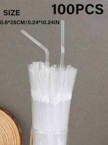 100/200/300pcs Thickened Durable Black Straws, Black Bendable Straws, Length 8.27inch/21cm, Coffee And Stirrers, Drink Accessories, Diameter 0.24inch/0.6cm, Suitable For Kitchen, Bar, Club, Drinks, Milk, Soda Water, Party, Restaurants And Home Use