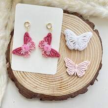 Set Pemotong Tanah Liat Lunak Berbentuk Kupu-kupu Gaya Bohemian - Kit Pembuatan Perhiasan Kupu-kupu Resin yang Indah, Dilengkapi dengan Alat Plastik Tahan Lama, Cocok untuk Pembuatan Anting dan Kerajinan DIY, Ideal untuk Dekorasi Buatan Tangan dan Pembuatan Perhiasan | Pola Kupu-kupu yang Cerah | Alat Plastik Tahan Lama, Dekorasi Kupu-kupu - Butterfly - View 2