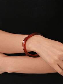 Brățară simplă din acril, geometrică neregulată, cu temperament retro și de nișă, accesorii lucrate manual, versatile și de înaltă calitate pentru femei, cel mai bun cadou pentru prietenele de sex feminin