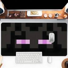 35.4x15.7 Inch Funny Cartoon Monster Gaming Mouse Pad, Extended Desk Mat With Stitched Edges, Non-Slip Rubber Base, Suitable For Home Office Decor, Multifunctional Desk Pad, Perfect Gift For Men And Women - Pixel Design - View 1