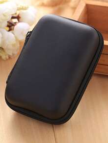 6/1pc耳机包 数据线收纳盒 收纳袋 方形收纳盒 便携耳机收纳包 迷你零钱收纳包 多功能收纳包 化妆包 数据线 香水收纳包 - 彩色 - 查看 20