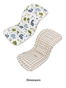 1 件舒适婴儿推车座椅垫，可翻转高脚椅垫