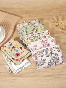 精致花朵花瓣图案带扣时尚卡夹轻薄便携现金身份证信用卡零钱袋适用于生日礼物周年纪念圣诞节情人节情侣女士女孩青少年大学生学校学生包学校用品适用于学校宿舍和返校 - 粉色 - 查看 2