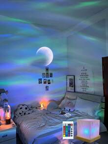 1 件创意 USB 灯，波浪图案装饰台灯，艺术装饰，照明装饰，夜灯，氛围灯，适用于客厅、卧室、各种房间类型，是送给朋友、度假、生日的理想礼物