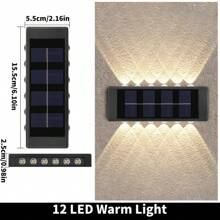 1/2 pezzi Luci da parete solari per esterni, luci per portico, lampade da parete, luci di Natale, luci a LED solari per gradini esterni luminosi, luci solari per terrazze impermeabili, luci solari per scale, montaggio a parete o su palo, per decorazioni autunnali, decorazioni per la casa e per esterni, decorazioni di Ognissanti, decorazioni autunnali con accensione/spegnimento automatico per terrazze, gradini, recinzioni, patio, vialetti