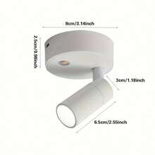 Versatile LED Spot Light, Magnetic Wall Light With 3 Color Modes & Adjustable Brightness - Touch Control, Easy Install, Perfect For Plants & Artwork - USB Rechargeable Battery - Ideal For Bedrooms, Living Rooms, And Hallways, Wireless Hole Free, 360 ° Rotating Touch Control - White - View 2