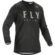 1件 Fly 男士户外骑行运动服，Fly Racing 越野摩托车骑行服，黑灰色装备，降落伞面料长袖速干透气T恤 春季款 - 灰色 - 查看 1