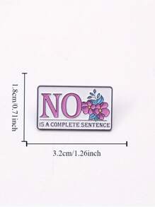 1 件“NO”珐琅翻领别针，创意花朵胸针配饰，男士礼物，领带夹办公室配饰衬衫夹克珠宝圣诞节万圣节衣服别针有趣可爱教师礼物服装配饰包饰