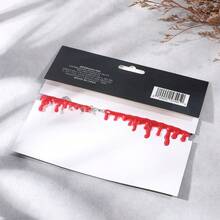 1 pieza Collar de estilo oscuro y sangriento de vampiro de horror para decoración de Halloween, collar de sangre falsa personalizada y creativa para KTV, casa embrujada - Rojo - Ver 7