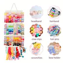 Butterfly Hair Clip Organizer And Accessory Storage Rack - Linen Display Stand For Headbands, Barrettes, Scrunchies, Hair Ties - Ideal For Halloween & Christmas Gifts (No Power Needed) - Multicolor - View 2