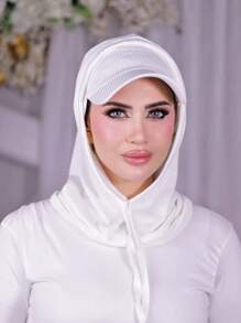 قبعة مسلمة بطبعة زهرية أنيقة، طربوش، قبعة بيسبول، قبعة شمس، وشاح، وشاح بحافة للنساء