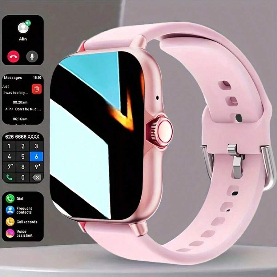 MixtataDi Smart Watch, Wireless Calling /Dial, Multi -Sport Mode, Calling Reminder And Rejection, SMS Reminder, Custom Wallpaper,Holiday Gifts, Birthday Gifts - Hồng - Xem 1
