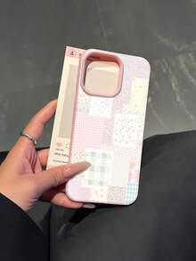 Floral Patchwork Mobile Phone Case, Designed With Delicate Flowers And Pastel Colors, Suitable For IPhone 16, 15, 14, 13, 12 And 11 Pro Models, Made Of TPU Material, And Provides Shockproof Protection. Perfect For Family, Friends, Children, Birthdays, Spring, Holidays, Boyfriends, Girlfriends, And Valentine's Day Gifts - Hồng 22 - Xem 1