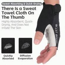 Gloves de seda de hielo con dedo corto de verano, dedos medios Glovos para exteriores, transpirables, antideslizantes Equipo de Globos - Multicolor - Ver 5