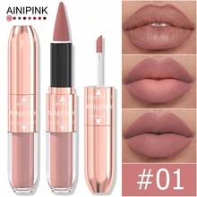 AINIPINK 1pcs [ Lip Gloss + Lipstick ], 2-In-1 Matte Easy To Color, Waterproof, Sweat-Proof, Non-Stick To Cup, Non-Fading, Long-Lasting, Exquisite, Suitable For Gifts, Festival Makeup, And Performance Makeup - Multicolor - View 16