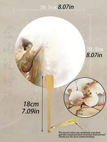 1 件/大号优雅黑色折叠手扇，带声音 - 尼龙面料，怀旧设计，适合功夫、太极、舞蹈和体育表演 - 送给男士和女士的完美礼物 - DIY團扇 - 查看 18