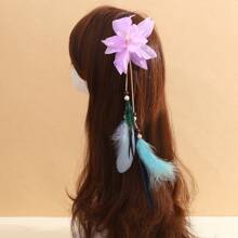 Bandana de mujer, diademas hippie, accesorios para el cabello con arcoíris, diadema bohemia con plumas, diadema turbante, banda deportiva, cinta para el cabello de moda