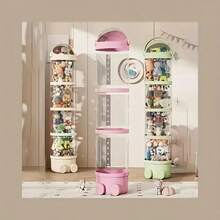 Four Layer Multifunctional Transparent Waterproof Cylindrical Plush Animal Toy Storage Bucket, Pet Toy Storage Artifact, Perfect Home Decoration, And A Great Choice For Mother's Day Gifts - Multicolor - View 4