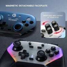 GAMESIR T4n Pro Supernova Magnetic Controller Dual-Mode Wireless Velvet Grip Adaptive Vibration Switch/PC/Steam/TV Universal Starry Blue (With Built-In Charging Base) - Starry Blue (with Charging Base) - View 10