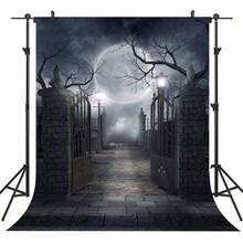 CZ CHAIYA 6x8ft Halloween Backdrop Background Nightmare Before Christmas Backdrop For Photography Zombie Themed Photo Booth Party Decorations CY034 1439 - 黑色 - 查看 1