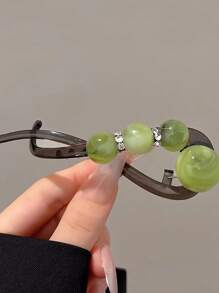 1 pezzo Fermaglio per capelli da donna con perle finte e strass, accessorio per capelli elegante e versatile per raccolti e chignon, fermaglio di moda per uso quotidiano, extension per chignon, accessorio per capelli, forcine per acconciature, accessori per capelli, articoli scolastici