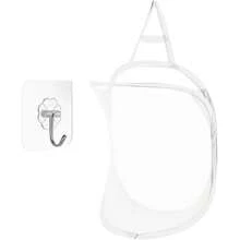 1pc Large Hanging Laundry Basket Storage Bag Foldable Organizer For Dirty Clothes Meshcloth Multi-Pocket Clothing Toy Storage Home - Multicolor - View 10