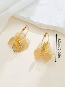 1 paire de boucles d'oreilles épaisses en or creuses à plusieurs couches - style rétro, convenant au port quotidien ou pour les fêtes, accessoire polyvalent, ambiance vintage, boucles d'oreilles uniques