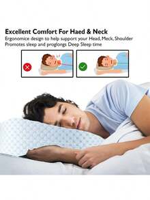 Gel Memory Foam Pillows Relieves Neck Pain Perfect For Side Spers Adjustable Height 25" X 15" Maintains Proper Posture Tle Layering Ultra Durable High Build Quality