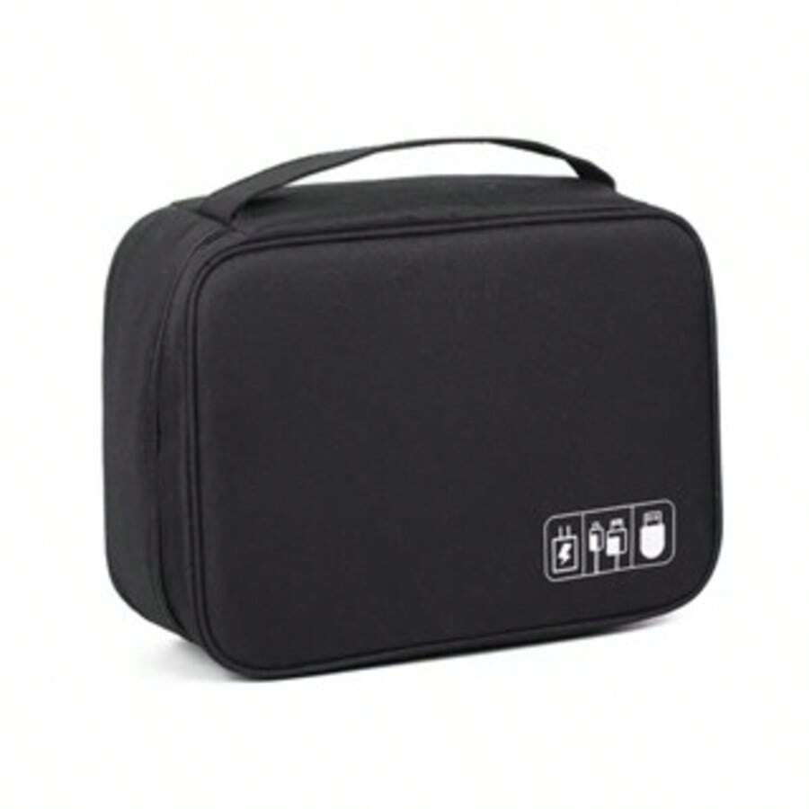Multifunctional Digital Data Cable Storage Bag Travel Necessary WT1023 - màu đen - Xem 1