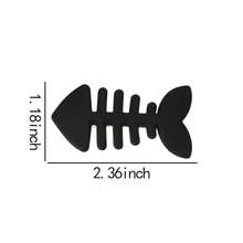 Fish Bone Hair Clips Cute Fish Shaped Hair Barrettes For Women Girls Geometric Hairpins For Short Long Hair Accessories Fishbone Alligator Hair Clips For Teen Girls 5 PCS - BlackWhite - View 2