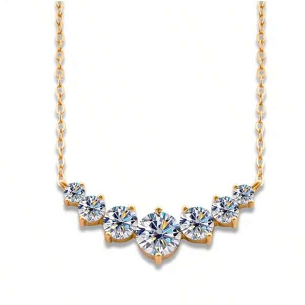 2.8ct Moissanite Pendant Necklace With 925 Silver Chain - Elegant Design, Luxurious, Perfect For Weddings, Birthdays, And Mother'S Day Gifts, Birthdays Jewelry | Teardrop Pendant Necklace | Detailed Engraving, Moissanite Jewelr