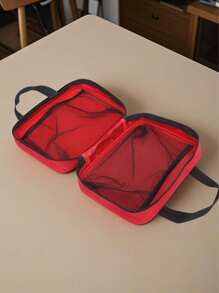 1 pièce Trousse de premiers soins rouge, sac médical, sac de rangement extérieur, pochette médicale imperméable, sac d'urgence épidémique, étui portable à main, sac de premiers soins portable, boîte à médicaments, pour la maison, la voiture, le secours extérieur
