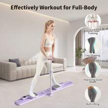 2-In-1 Multifunctional Folding Pilates Set, Fitness Exercise Equipment, Sports Tool. Foldable Design Suitable For Small Spaces. Professional Abdominal And Core Strength Training Tool. The Perfect Gift For Mothers, Friends, Or Fitness Enthusiasts. - Purple - View 5