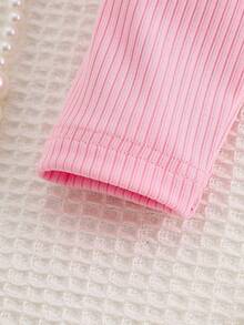 2pcs/Set Girls Back To School Spring/Autumn Short Sleeve Jacket With Bow Decor & Sleeveless Printed Dress With Waist Bow, Elegant